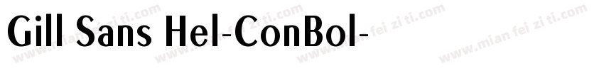 Gill Sans Hel-ConBol字体转换